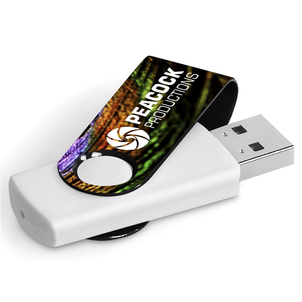 Axis Gyro White Flash Drive - 32GB