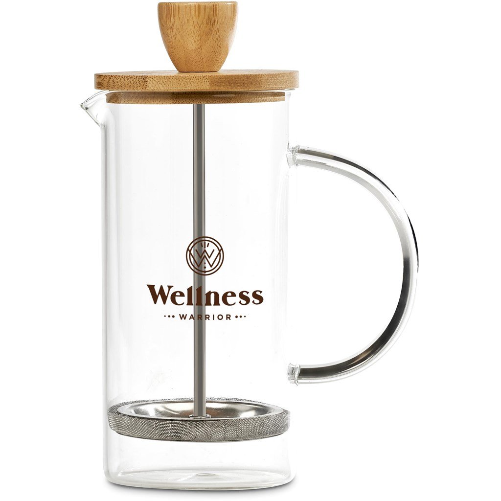 Aibo Glass & Bamboo Coffee Set