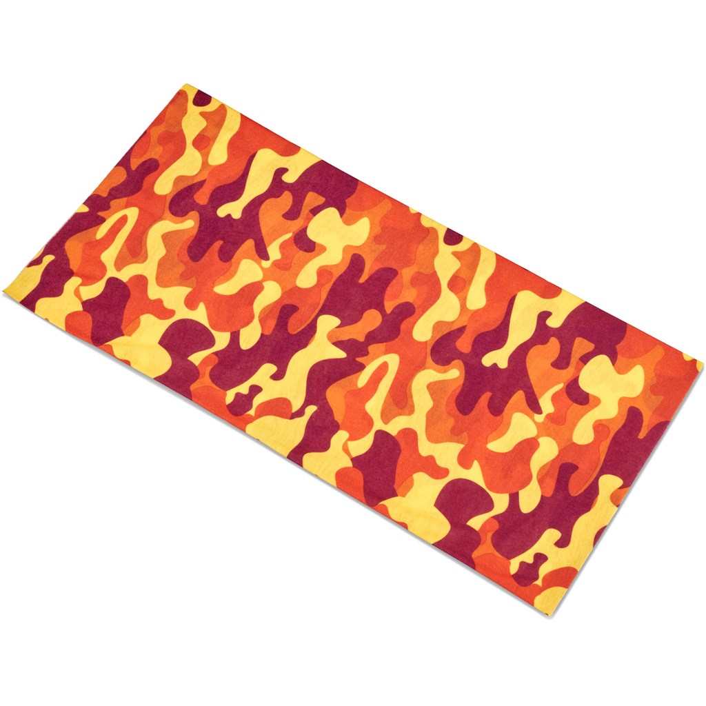Kids Camo Flexi Tubular Bandana - Orange