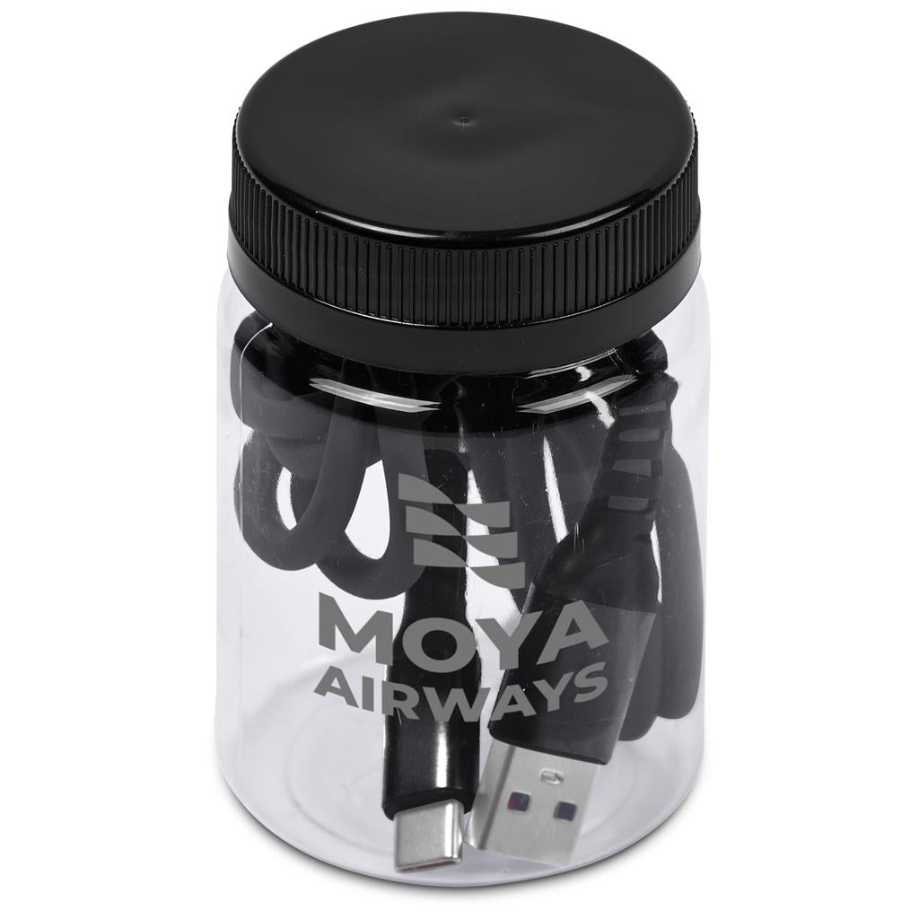 Capsit Fast Charge A2C Cable in Jar