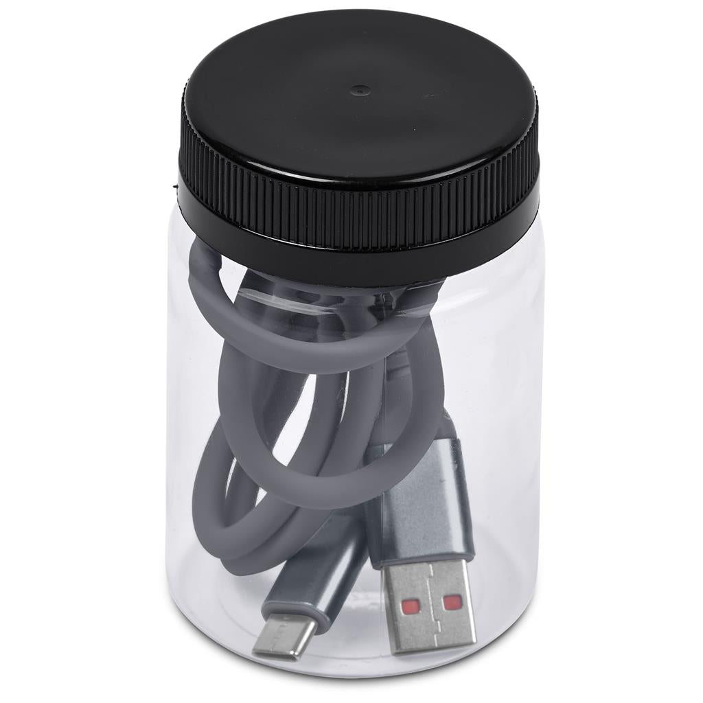 Capsit Fast Charge A2C Cable in Jar