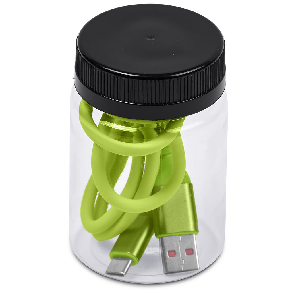 Capsit Fast Charge A2C Cable in Jar
