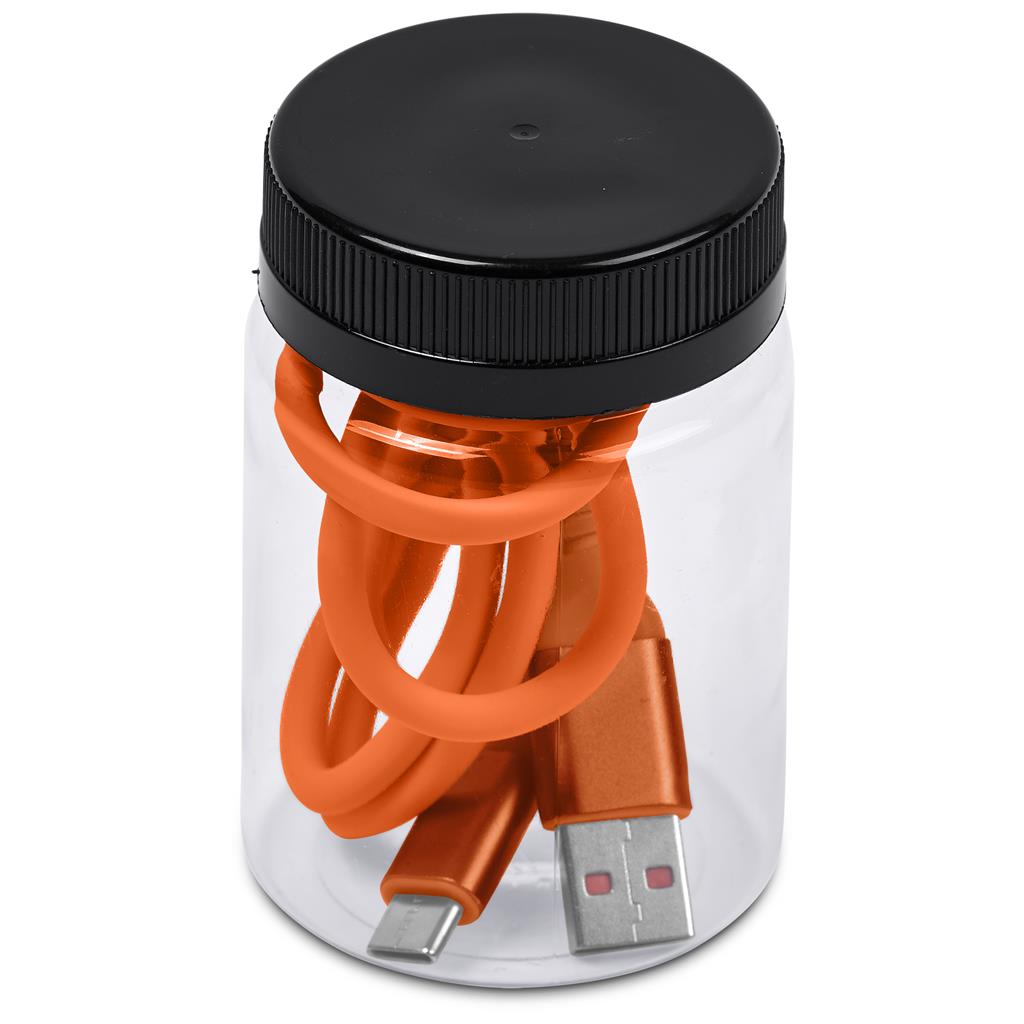 Capsit Fast Charge A2C Cable in Jar