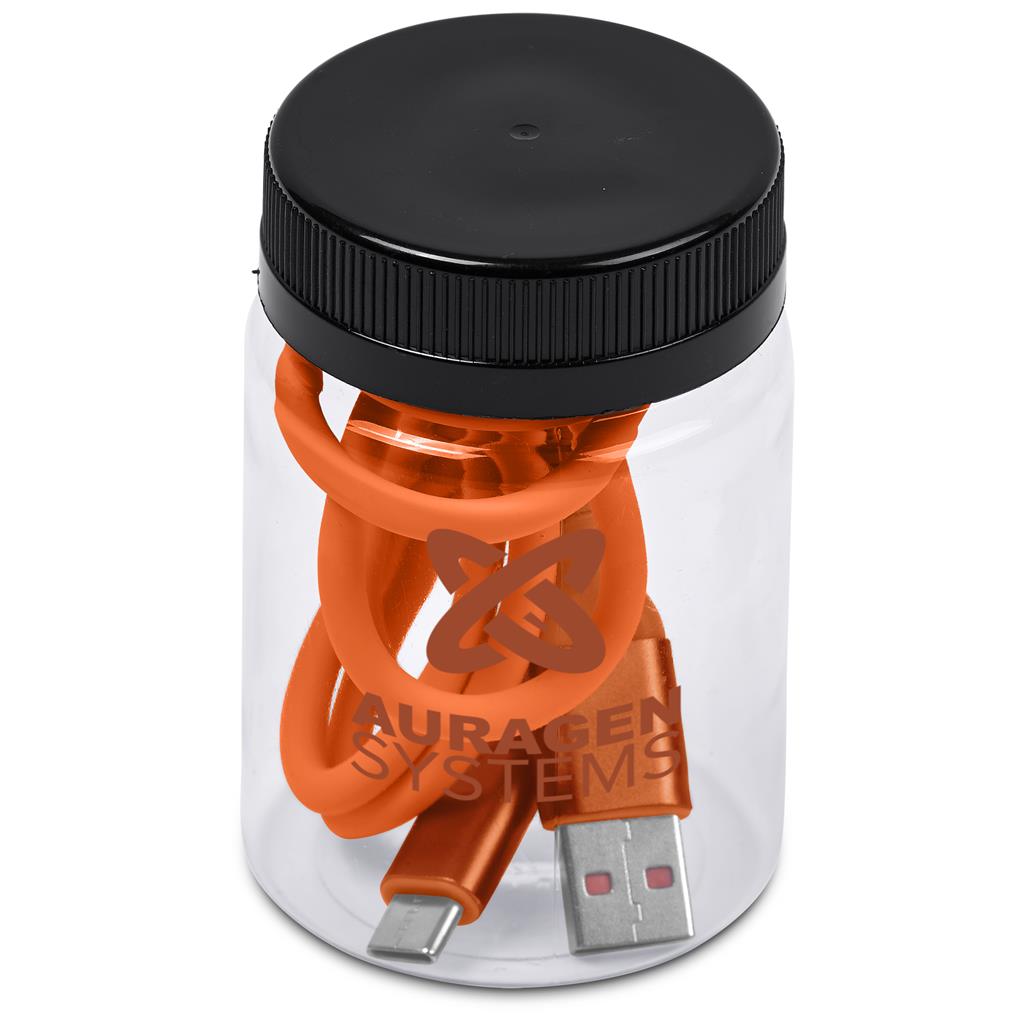 Capsit Fast Charge A2C Cable in Jar