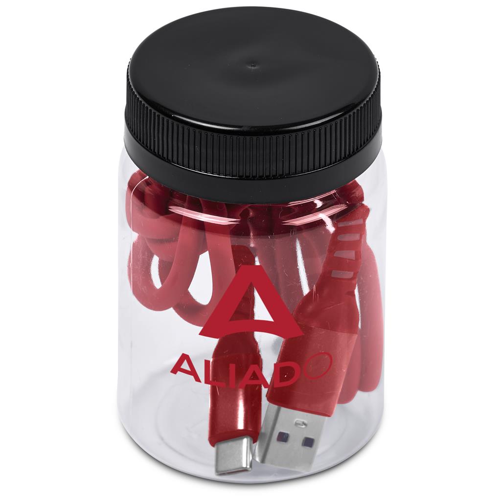 Capsit Fast Charge A2C Cable in Jar