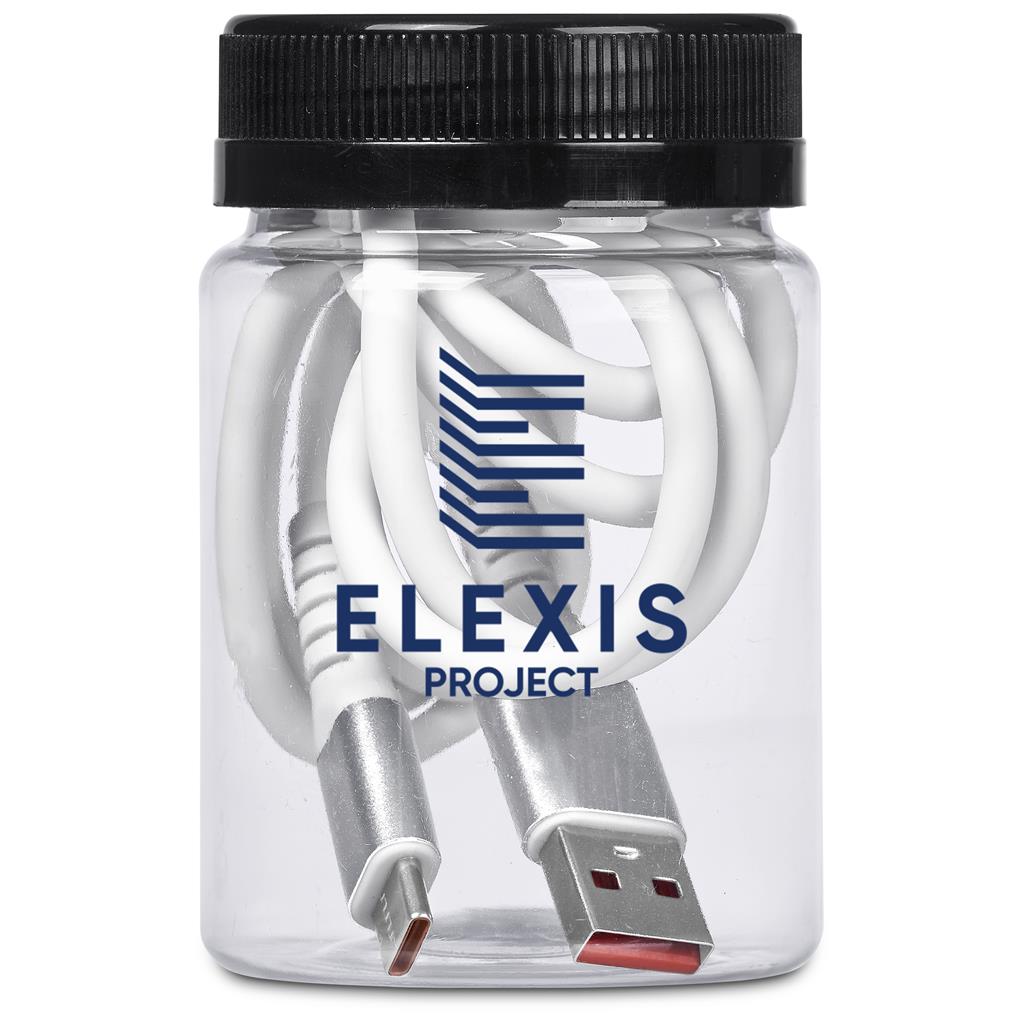 Capsit Fast Charge A2C Cable in Jar