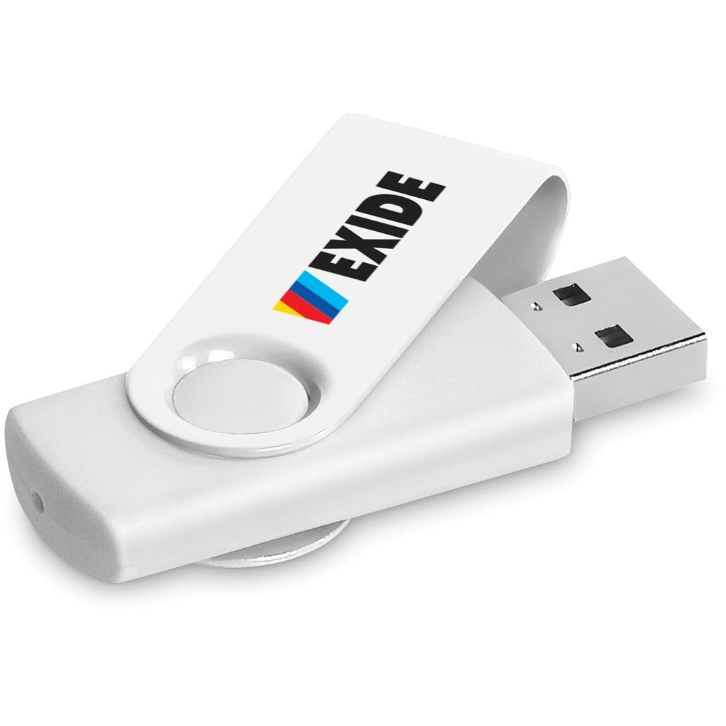 Axis Gyro White Flash Drive - 8GB