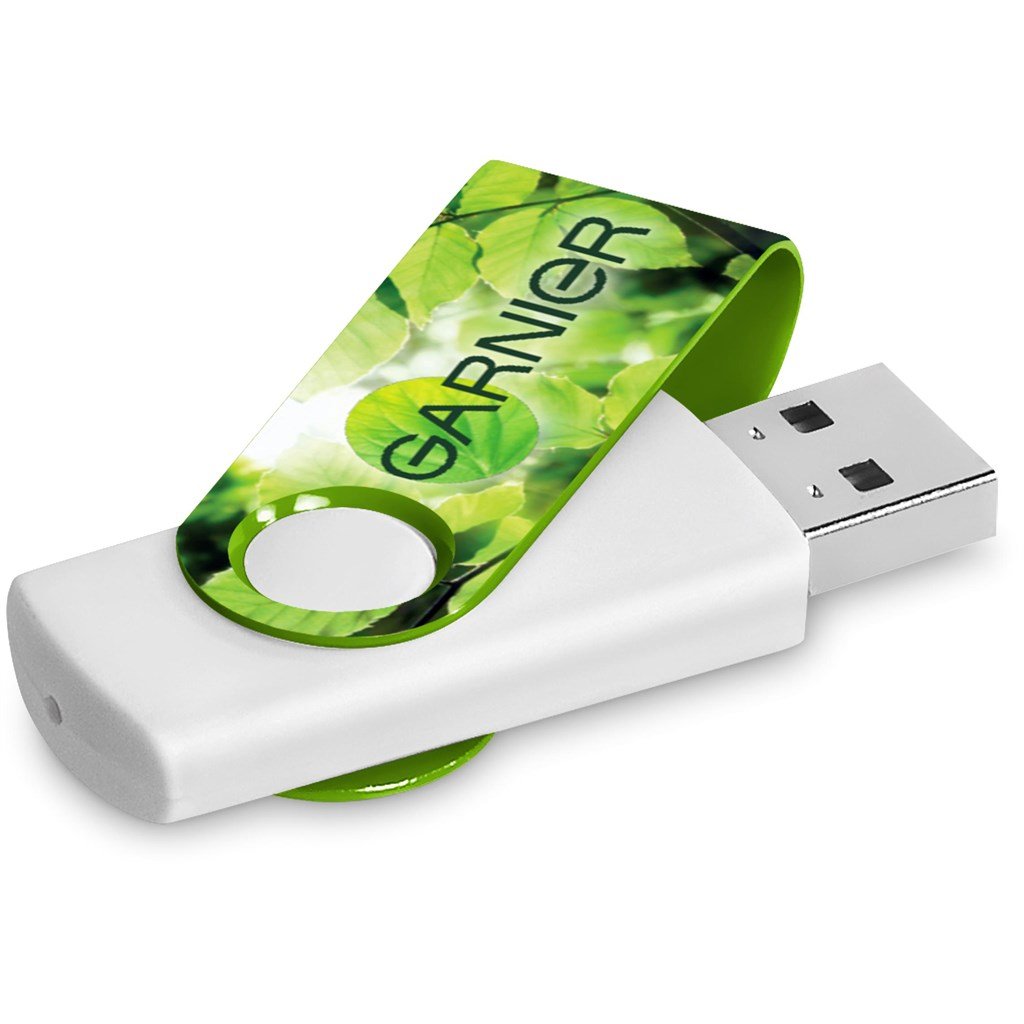 Axis Gyro White Flash Drive - 16GB