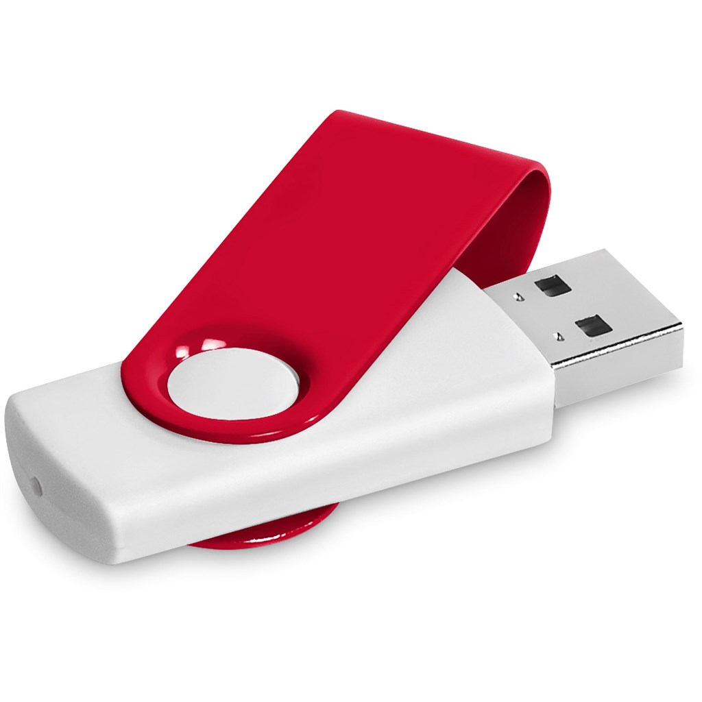 Axis Gyro White Flash Drive - 16GB