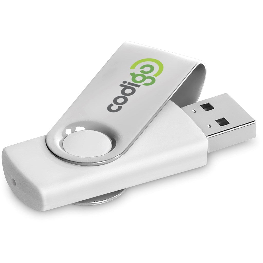 Axis Gyro White Flash Drive - 16GB