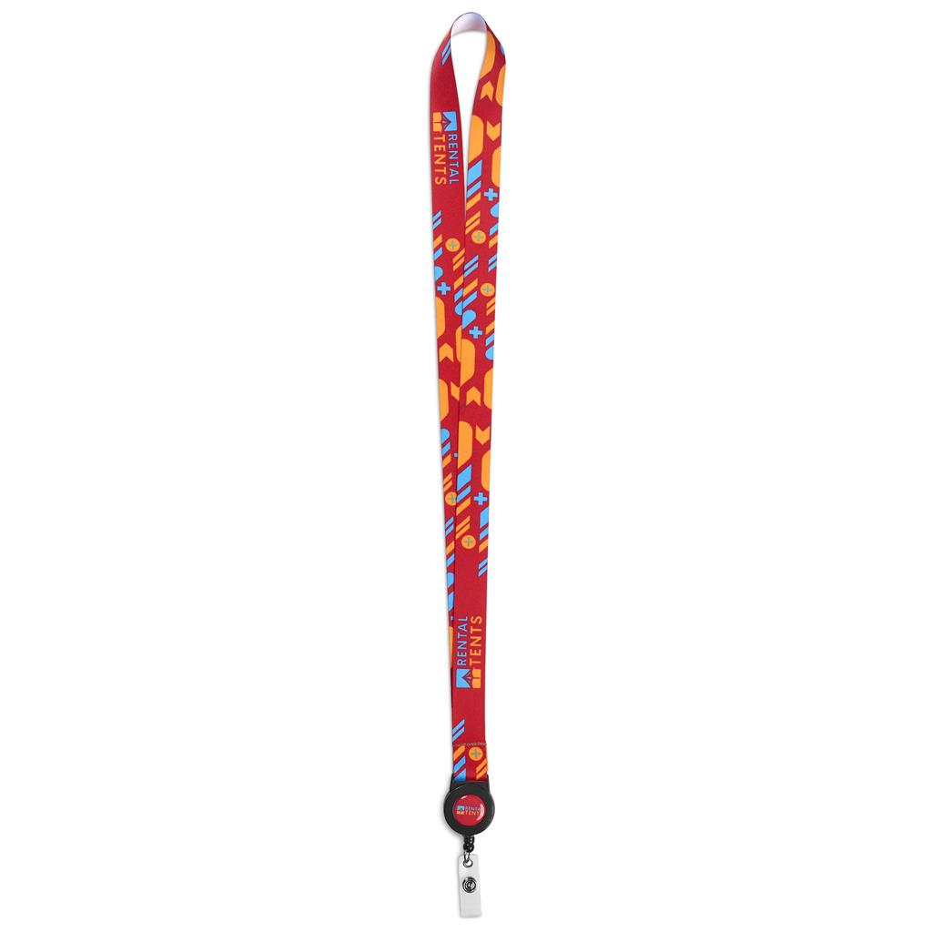 Badge Reel Single-Sided Satin Lanyard