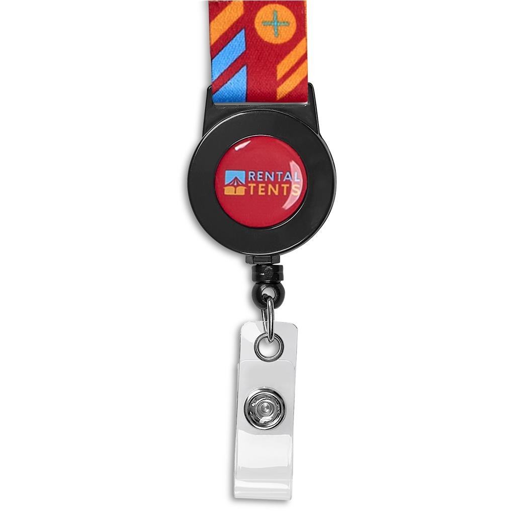 Badge Reel Single-Sided Satin Lanyard