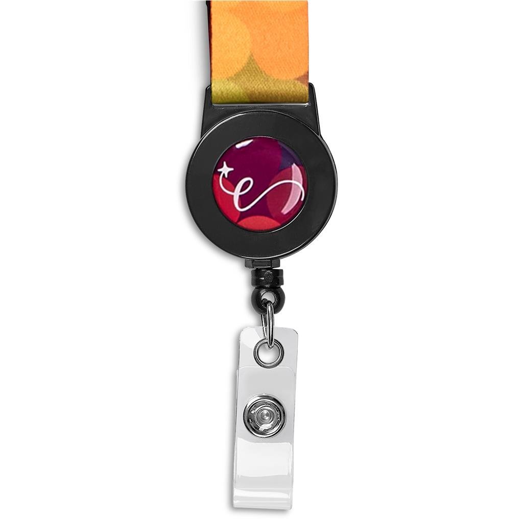 Badge Reel Double-Sided Satin Lanyard