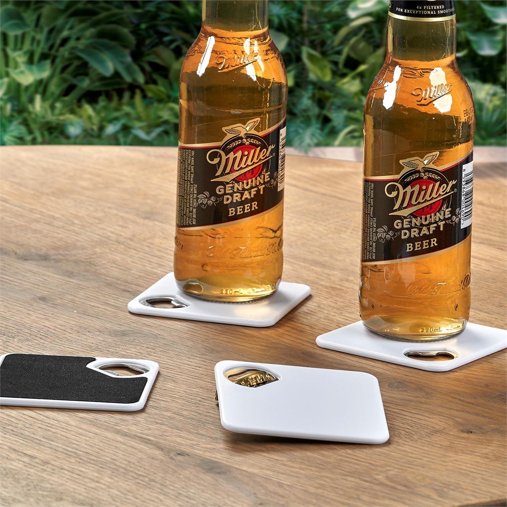 Sela Recycled Plastic Bottle Opener Coaster
