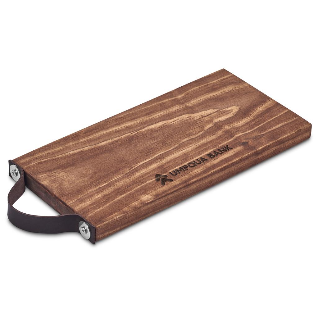Small Team Time Wooden Tray with Leather Strap