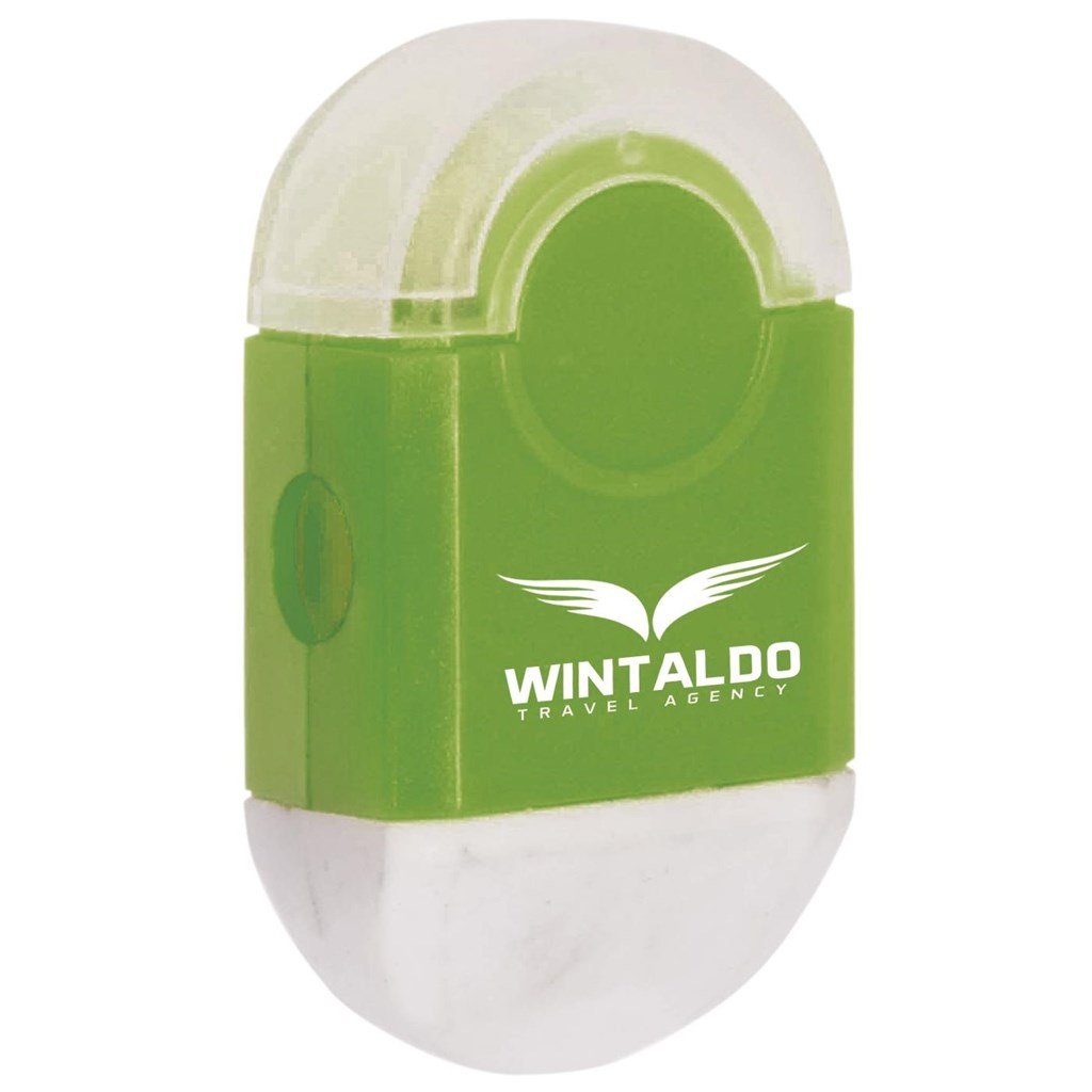 Duo Eraser & Sharpener - Solid White