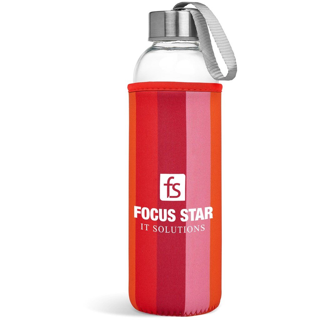 Quirky Glass Water Bottle - 500ml