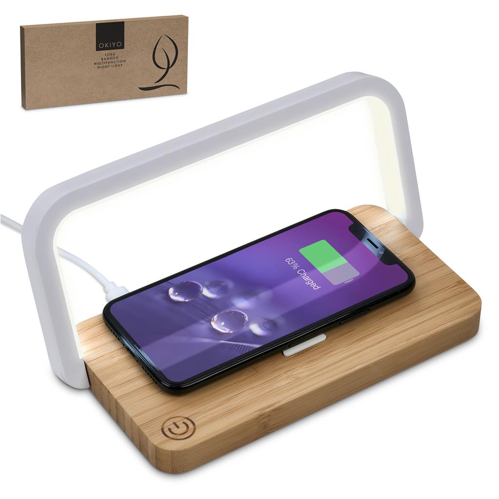 Yoru Bamboo Wireless Charger & Night Light
