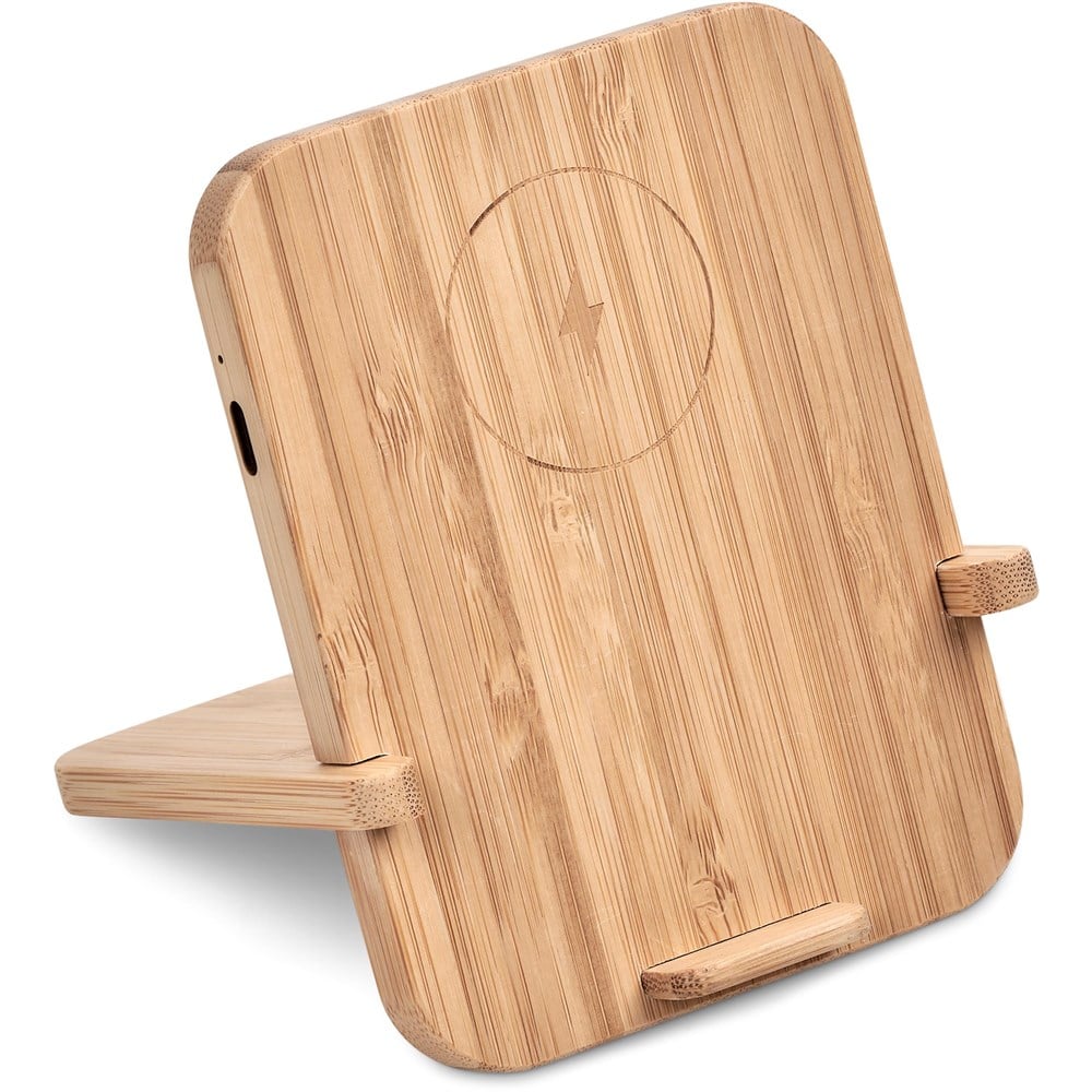 Sustainable Bamboo Wireless Charger Stand
