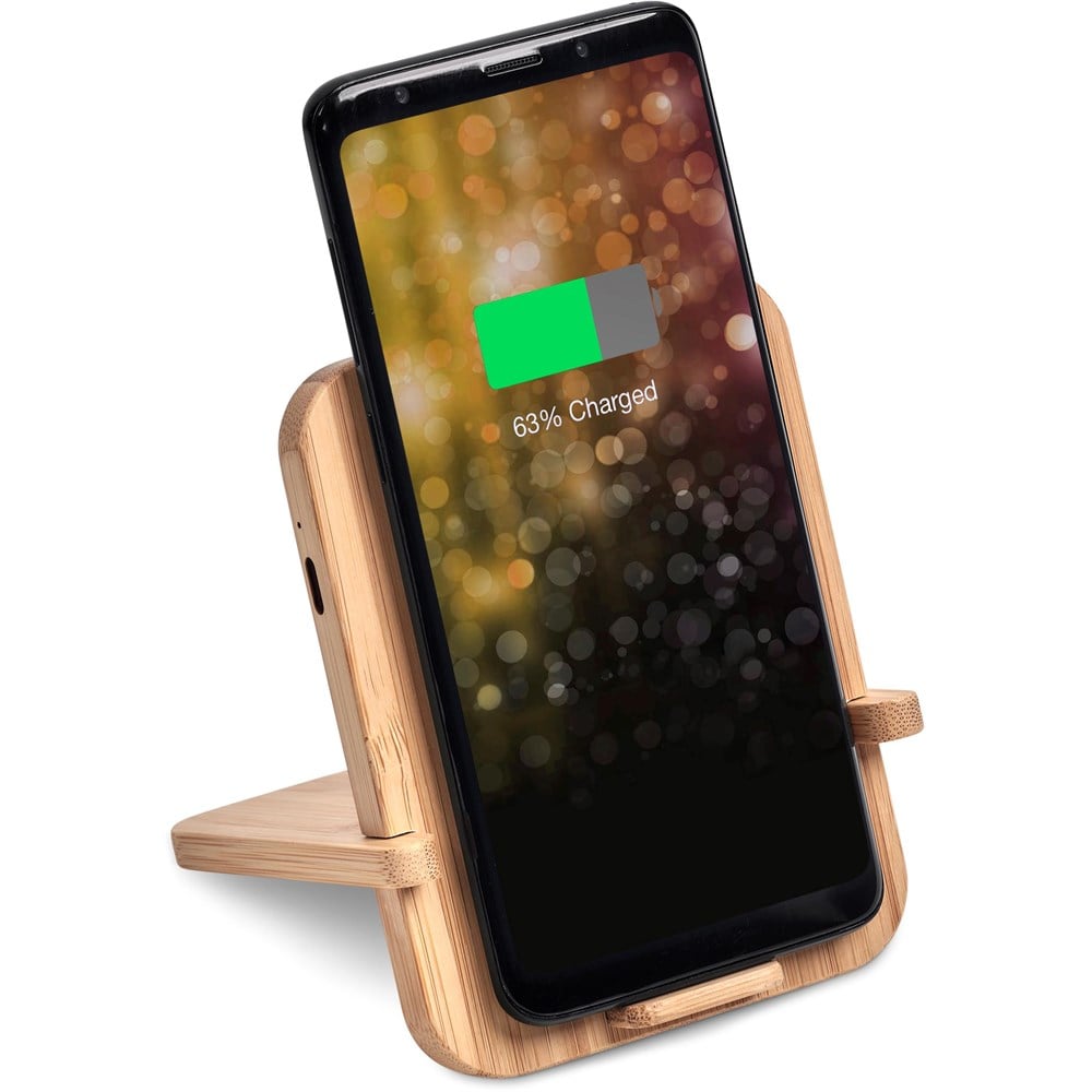 Sustainable Bamboo Wireless Charger Stand