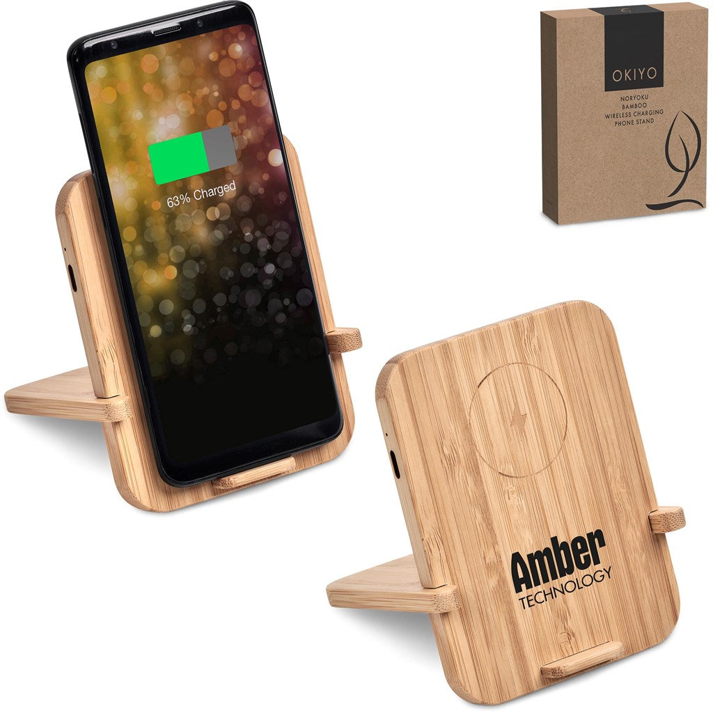 Sustainable Bamboo Wireless Charger Stand