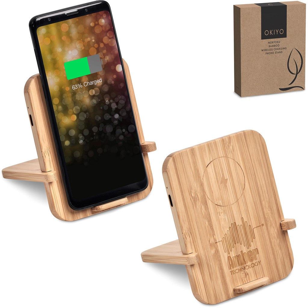 Sustainable Bamboo Wireless Charger Stand