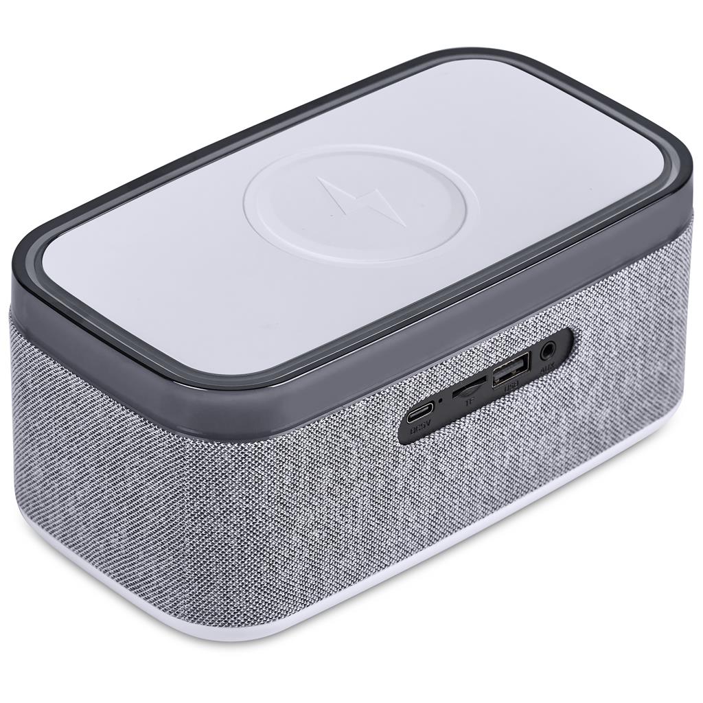 Cumberland 10W Bluetooth Speaker Wireless Charger & Clock