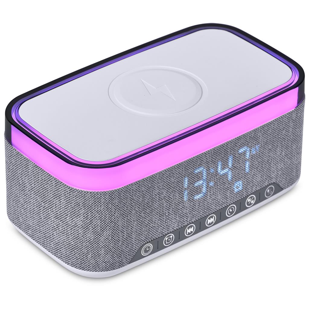 Cumberland 10W Bluetooth Speaker Wireless Charger & Clock