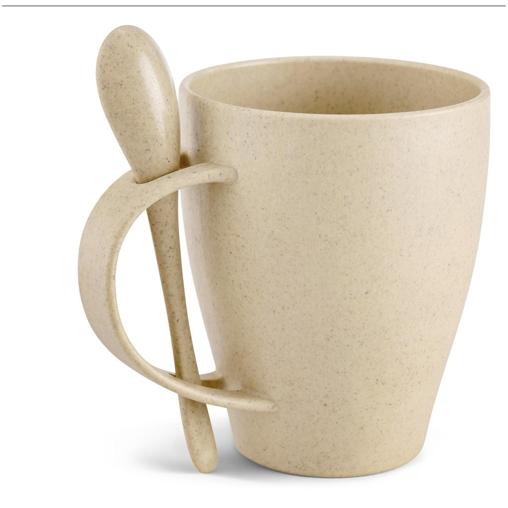Kawai Wheat Straw Mug & Spoon - 350ml