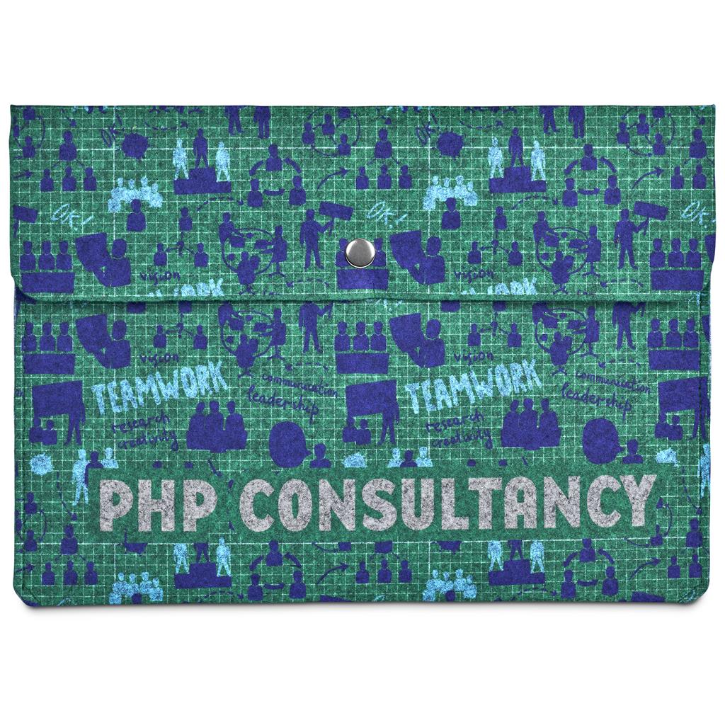 Pre-Printed Sample Custom Revo RPET Felt Document Holder