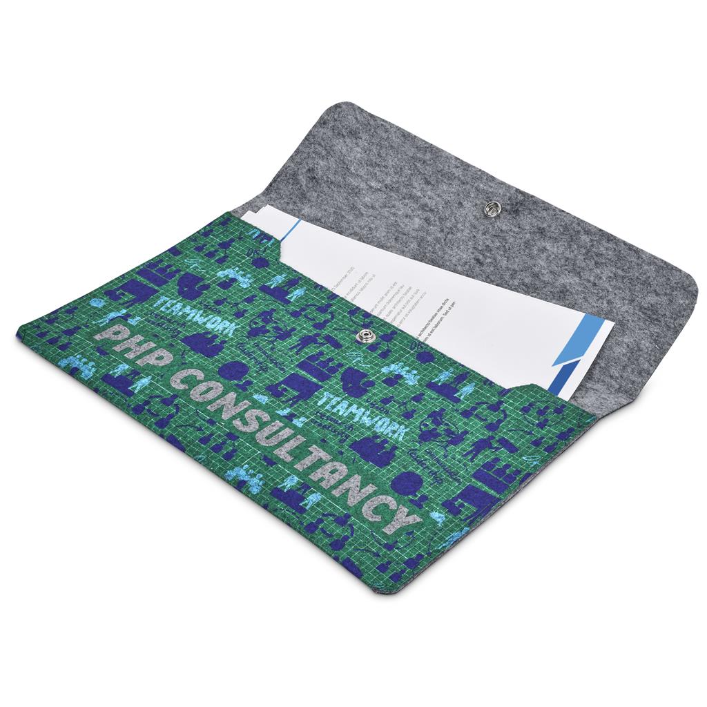 Pre-Printed Sample Custom Revo RPET Felt Document Holder