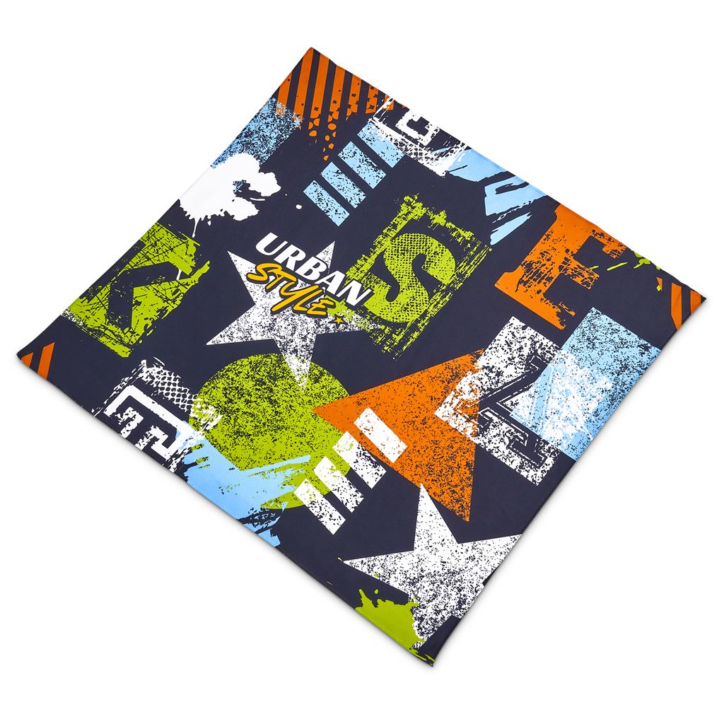 Pre-Printed Sample Custom Nurva Polyester Bandana