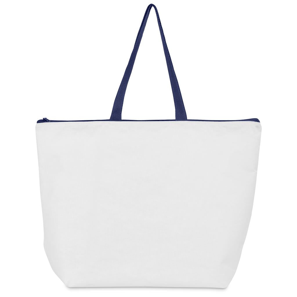 Pre-Production Sample Custom Skyline Recycled PET Stitch-Bond Shopper With Zip