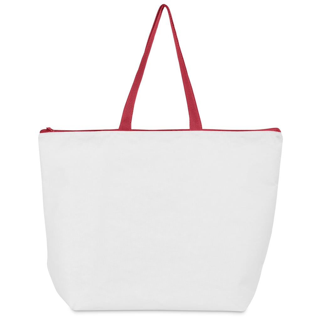Pre-Production Sample Custom Skyline Recycled PET Stitch-Bond Shopper With Zip