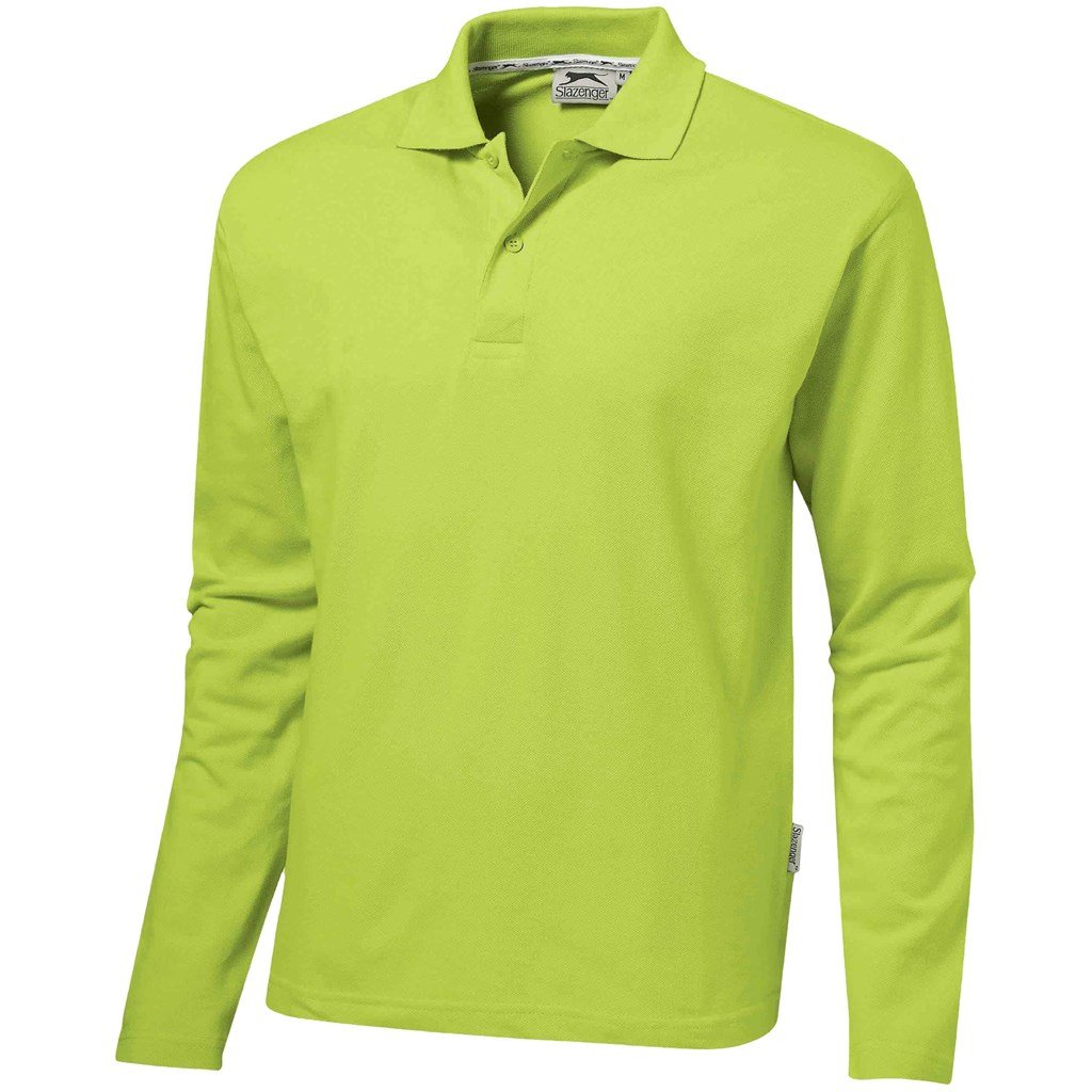 Mens Long Sleeve Zenith Golf Shirt - Aqua