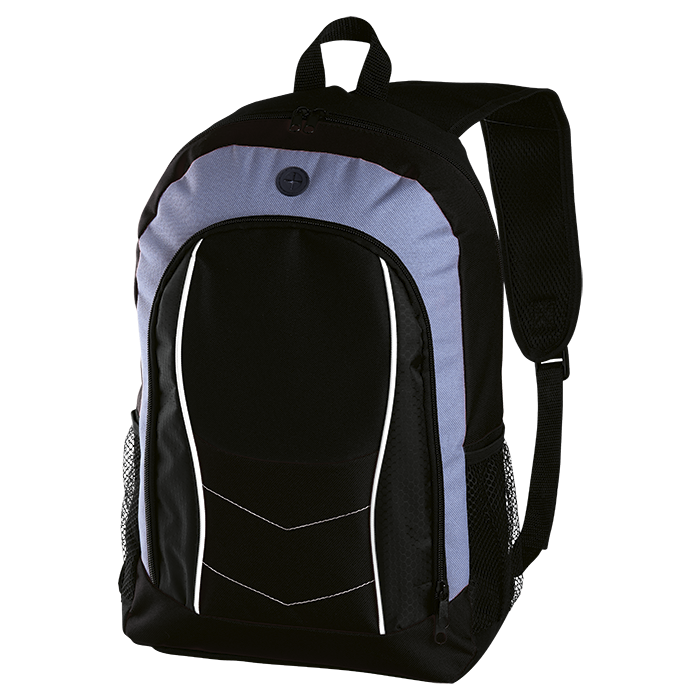 BB0163 - Arrow Design Backpack with Front Flap Black / STD / Regular - Backpacks