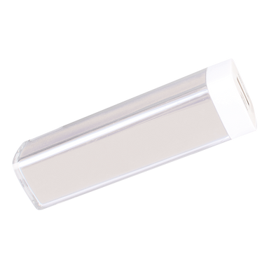 BE0062 - Plastic 2200 mAh Powerbank White / STD / Regular - 