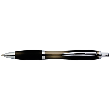 BP30151 - Curved Design Ballpoint Pen with Coloured Barrel 