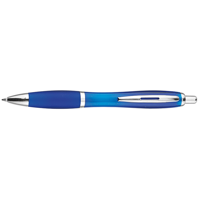 Curved Design Ballpoint Pen with Coloured Barrel Blue / STD / Regular - Writing Instruments