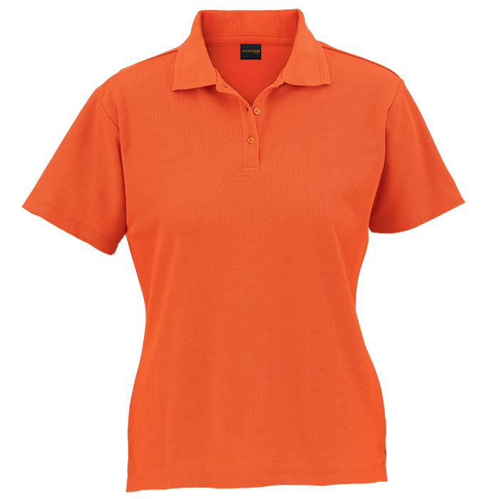 175g Pique Knit Golfer Ladies Orange / XS / Regular - Golf Shirts