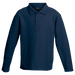 175g Pique Knit Long Sleeve Golfer Kiddies Navy / 9 to 10 / Regular - Kids-Golf Shirts