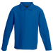 175g Pique Knit Long Sleeve Golfer Kiddies Royal / 7 to 8 / Regular - Kids-Golf Shirts
