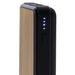 Bamboo Anti-microbial Wireless Powerbank Showing Indicator lights