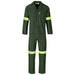 Acid Resistant Polycotton Conti Suit - Reflective Arm & Legs - Yellow Tape-32-Olive-OL