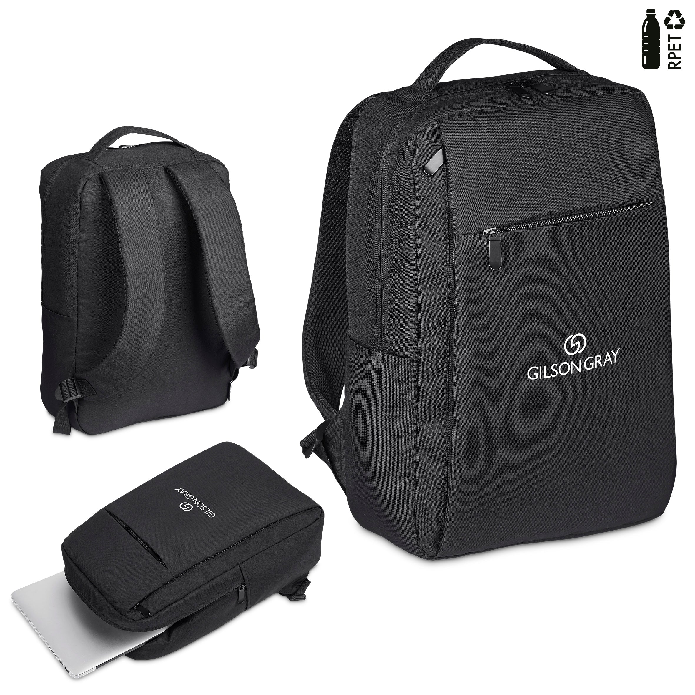 Arlington RPET Laptop Backpack Black / BL