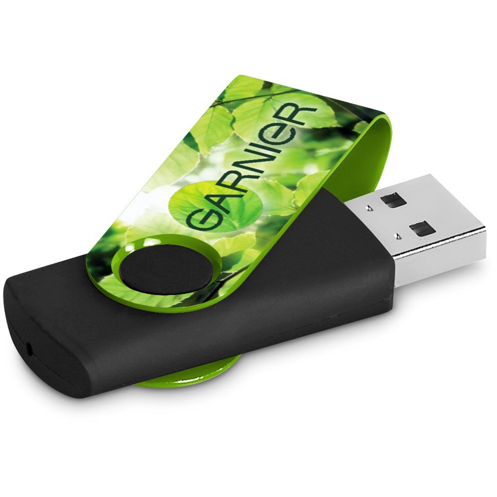 Axis Gyro Black Flash Drive - 16GB / LIME - Drives,Flash Drives