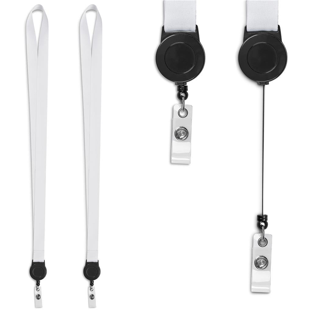 Badge Reel Single-Sided Satin Lanyard BLACK - Lanyards,Lanyards,Custom Lanyards Wrist Straps and Keyholders,Custom Keyholders