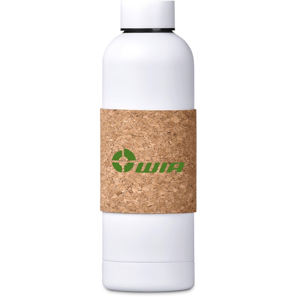 Bermuda Kork Recycled Stainless Steel Water Bottle - 800ml SOLID WHITE - Bottles,Drinkware,Recycled Drinkware