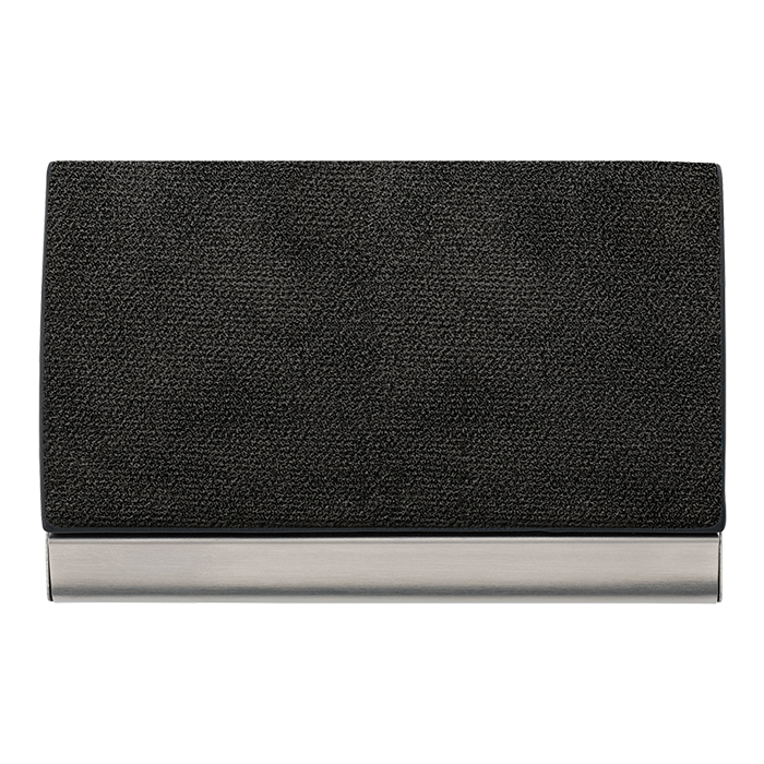 Business Card Case with Velvet Inner Lining Black / STD / Last Buy - Office Accessories