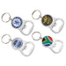 Chevron Dome Bottle Opener Keyholder Silver / S - Keychains